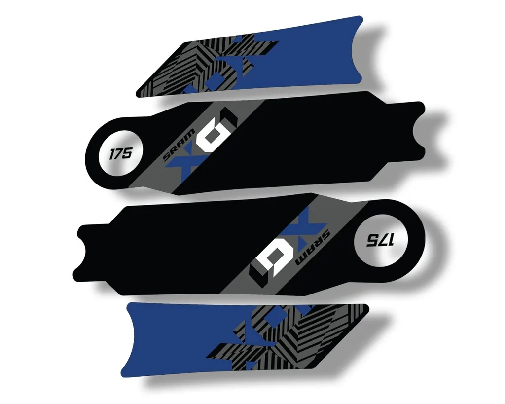 Crank Set Stickers Decals MTB Sram X01 Eagle 2018 Bicycle 2Pcs Dark Blue