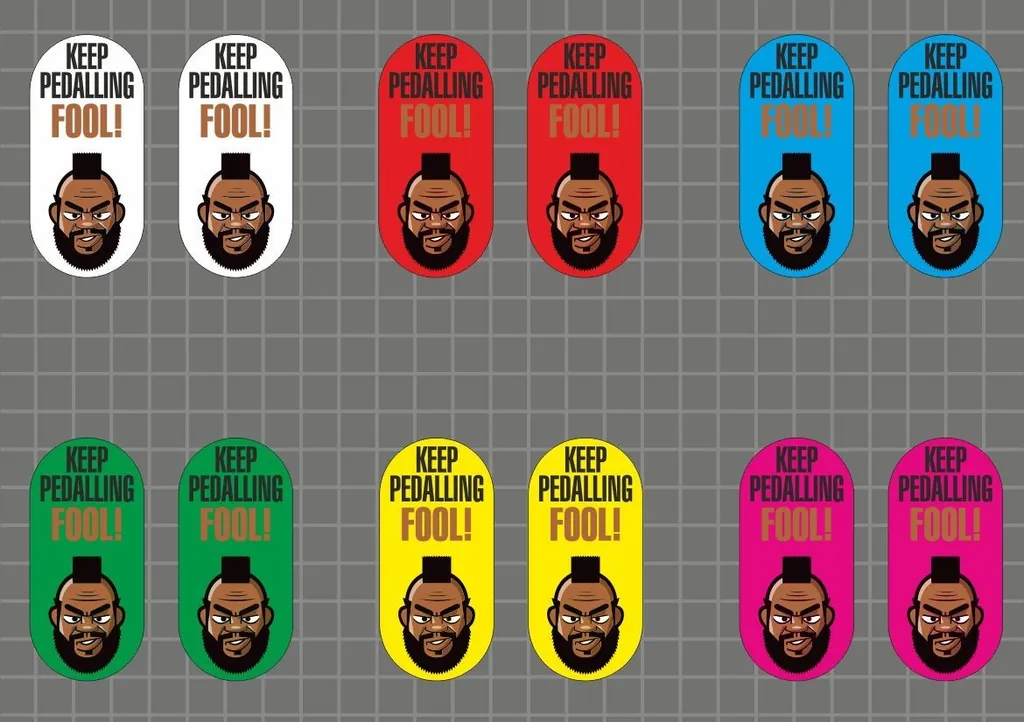Keep Pedalling Fool Motivational Cycling Bicycle Decal Sticker Adhesive Set #2