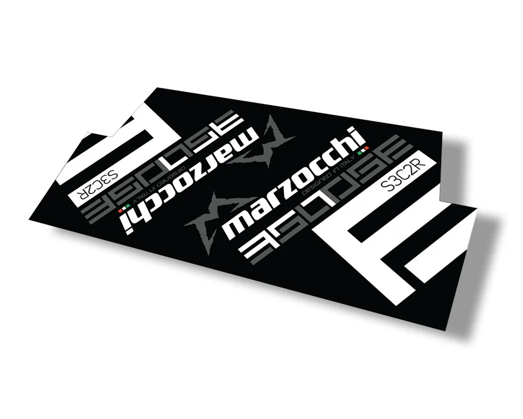 Marzocchi 350 S3C2R 2018 Rear Shock Sticker Decal Kit Adhesive White