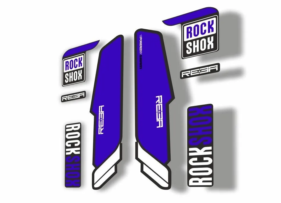 Rock Shox REBA 2015-17 Fork Decal Mountain Bike Cycling Sticker Adhesive Blue #1