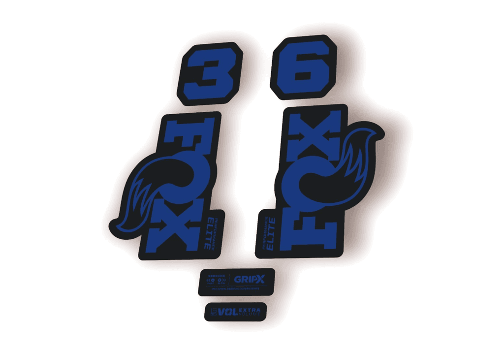 FOX 36 Elite Performance 2026 Fork Factory Decal Sticker Adhesive Dark Blue