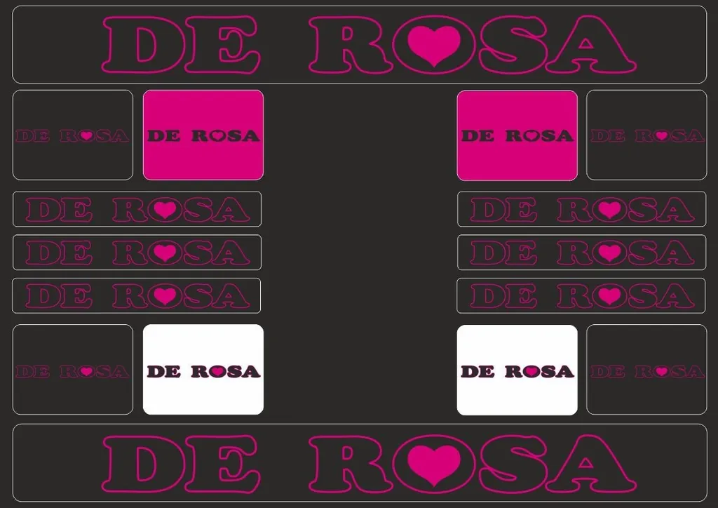 Bicycle Vinyl Frame Stickers – Compatible with DE ROSA Road Bikes – Pink