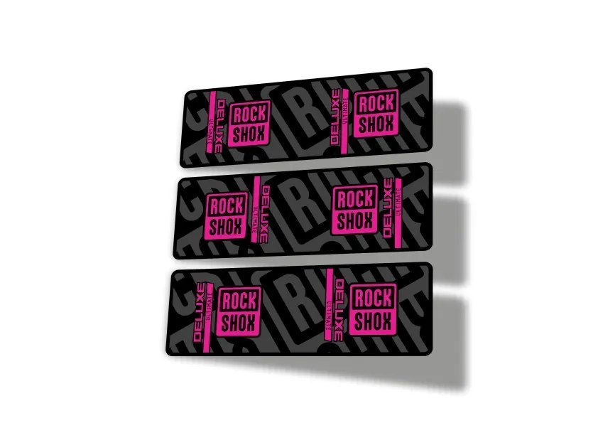 Rock Shox 2023 Deluxe Ultimate Rear Shock Decal Sticker Adhesive Set Pink