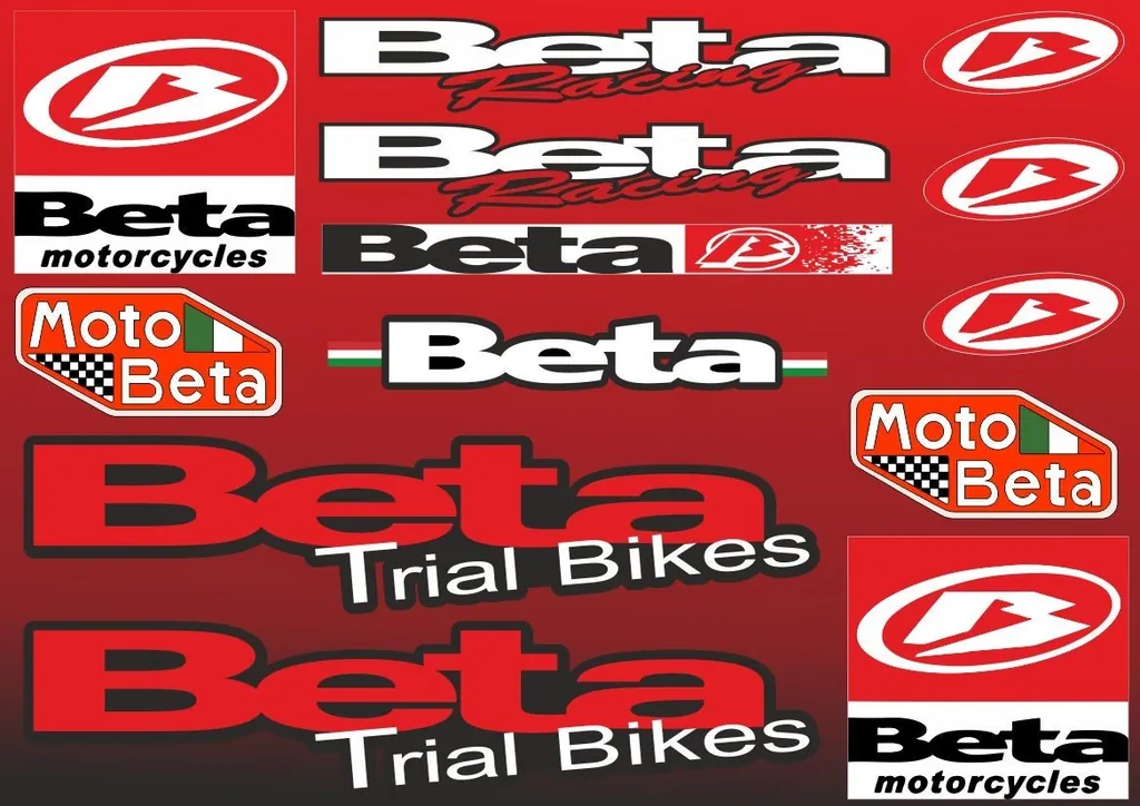 Beta Decals Sticker Motorcycle Vinyl Graphics Kit Logo Adhesive Aufkleber 13 Pcs
