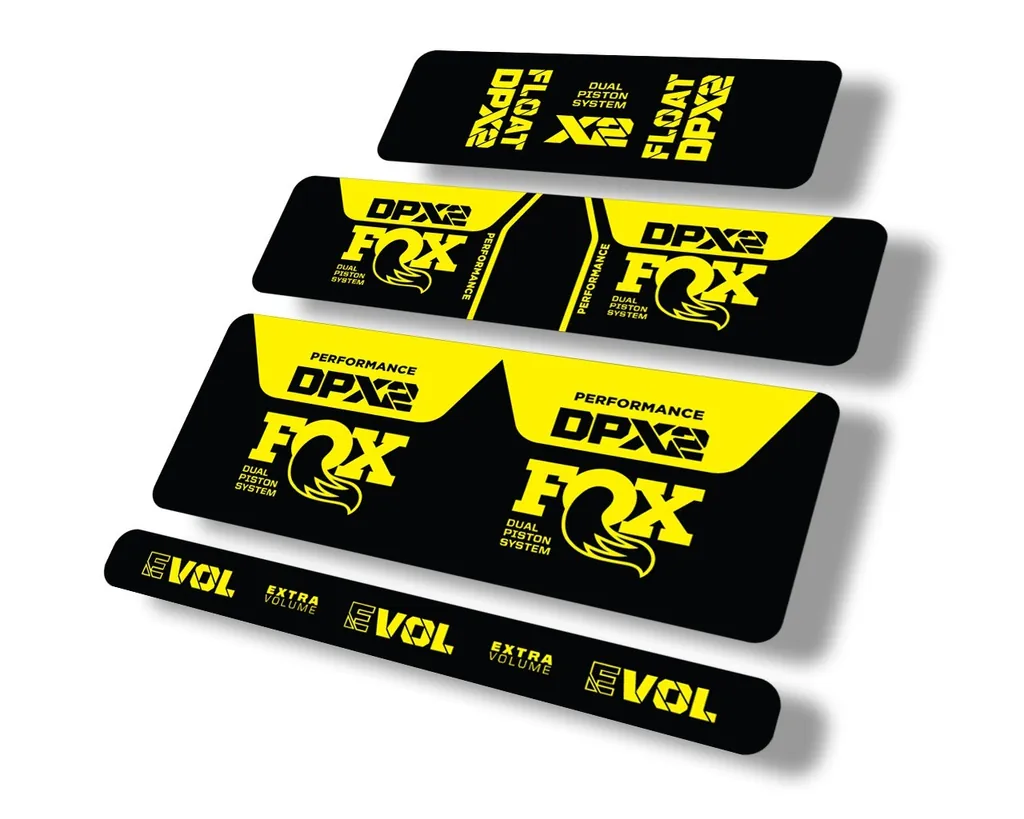 FOX Float DPX2 2021 Performance Rear Shock Suspension Sticker Decal Yellow