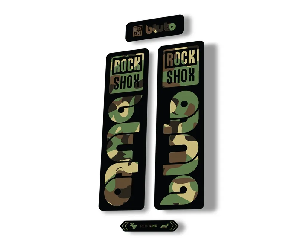 Rock Shox BLUTO 2021 Mountain Bike Cycling Decal Kit Sticker Adhesive Camo