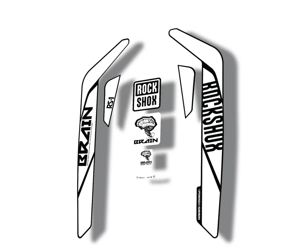 Rock Shox RS-1 Brain 2016-17 Mountain Bike Cycling Decal Sticker Adhesive White