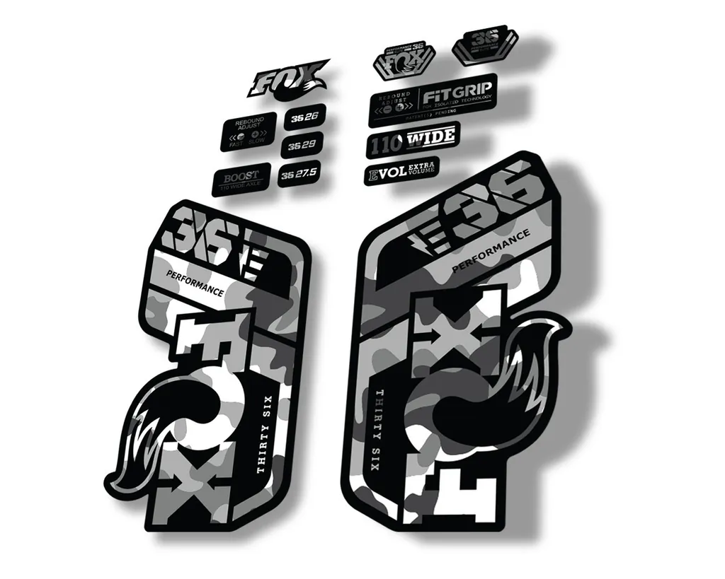 FOX 36 Performance E Bike 2021 Forks Suspension Factory Decal Sticker White Camo