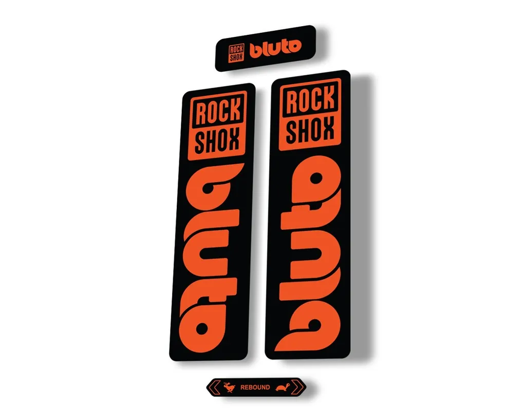 Rock Shox BLUTO 2021 Mountain Bike Cycling Decal Kit Sticker Adhesive Orange
