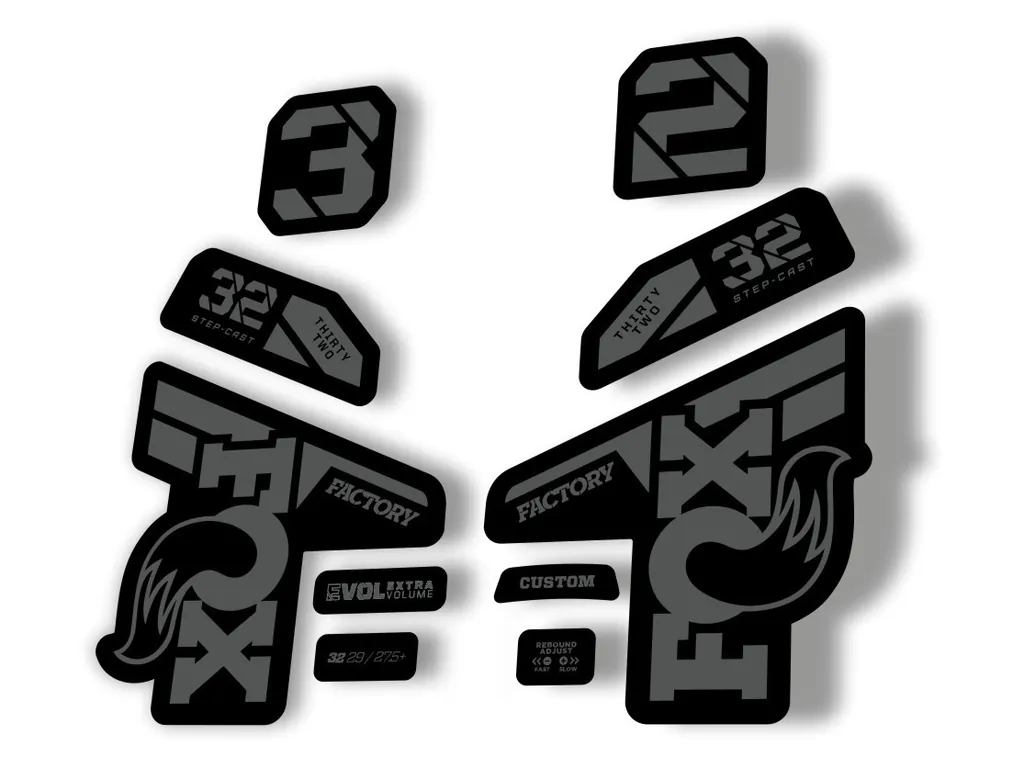 Fox 32 Factory 2021 Fork Suspension Decal Sticker Adhesive Gray