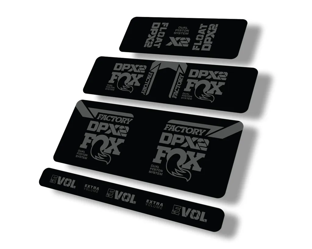 FOX Float DPX2 2021 Rear Shock Suspension Sticker Factory Decal Full Set Gray