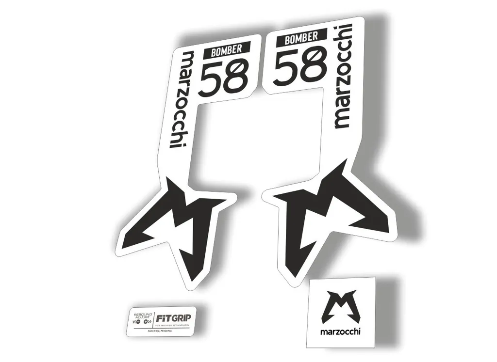 Marzocchi Bomber 58 2025 Suspension Sticker Decal Kit Adhesive Black