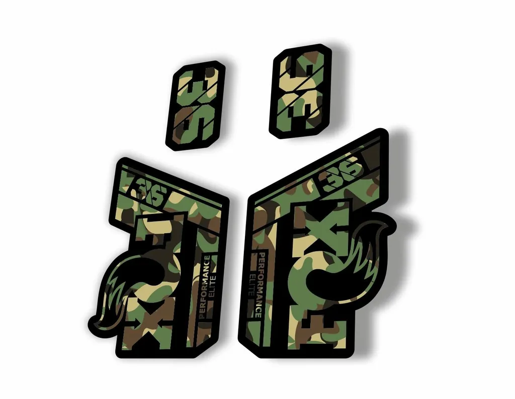 FOX 36 Performance Elite 2021 Forks Suspension Factory Decal Sticker Camo