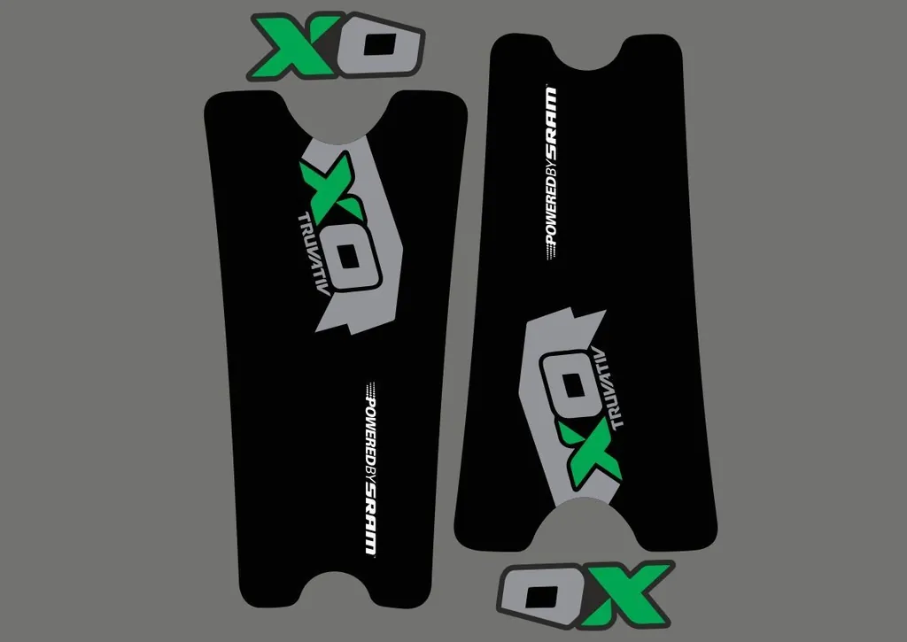 Crank Set Sticker Decal MTB SRAM X0 Mountain Bike Bicycle Adhesive 4 Pcs Green