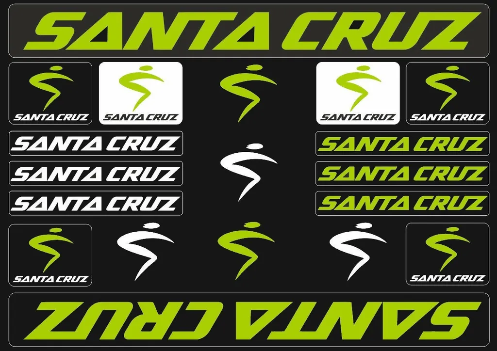 Bicycle Vinyl Stickers – Compatible with Santa Cruz Bikes – Green