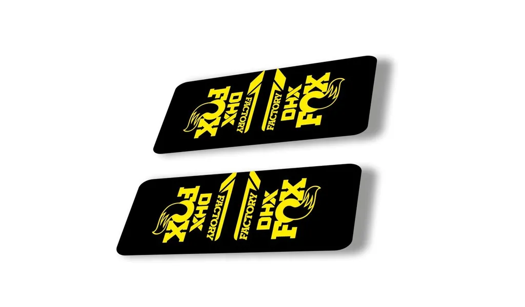 FOX DHX 2022 Factory Rear Shock Suspension Sticker Decal Adhesive Yellow