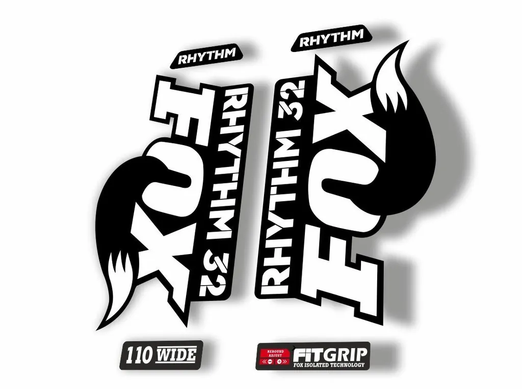 FOX 32 Rhythm 2018 Forks Suspension Factory Decal Sticker Adhesive White
