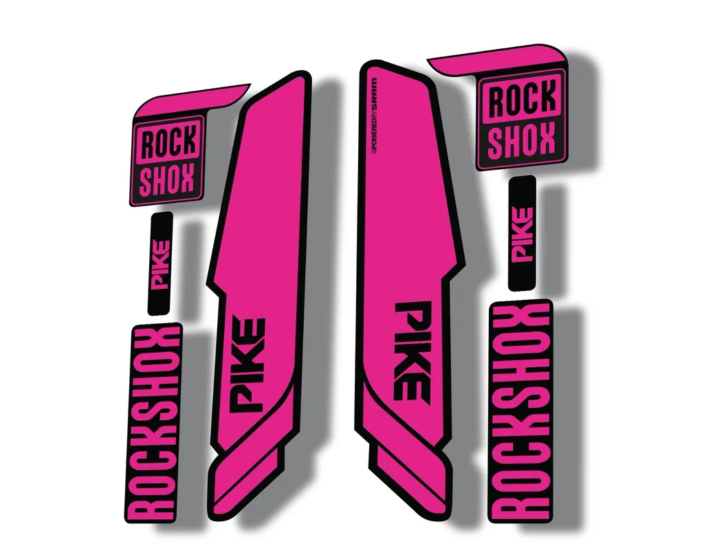 Rock Shox PIKE 2014 Mountain Bike Cycling Decal Kit Sticker Adhesive Pink