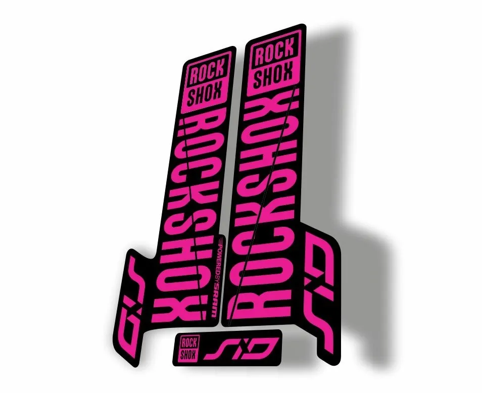 Rock Shox SID 2018 Mountain Bike Cycling Decal Kit Sticker Adhesive Pink