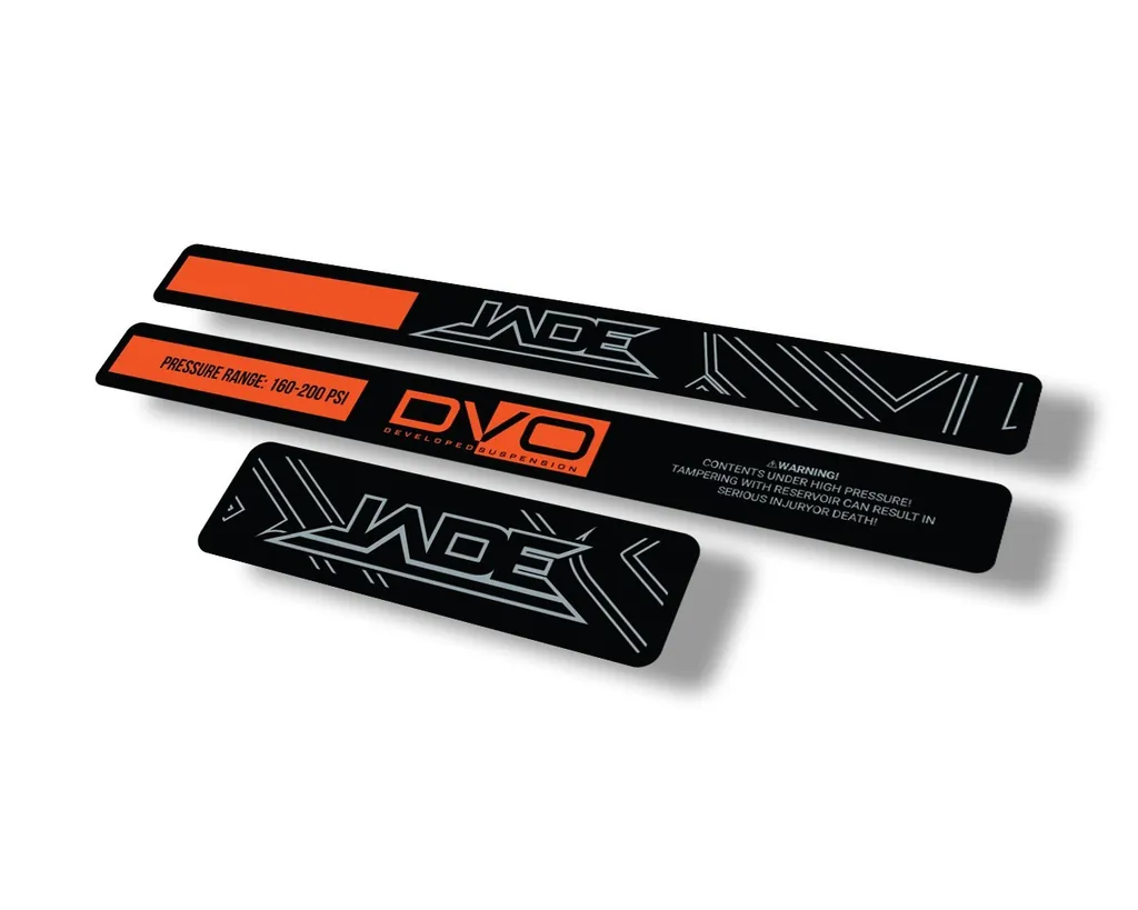 DVO Jade Coil 2020 Rear Shock Suspension Sticker Factory Decal Adhesive Orange