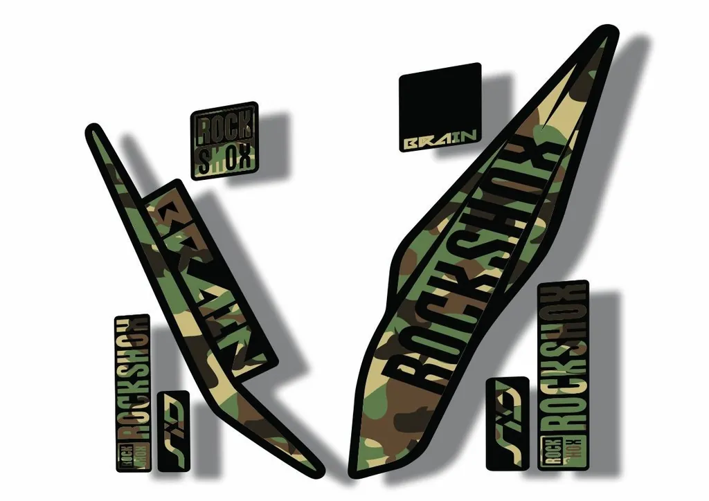 Rock Shox SID Brain 2017 Mountain Bike Cycling Decal Sticker Adhesive Camo