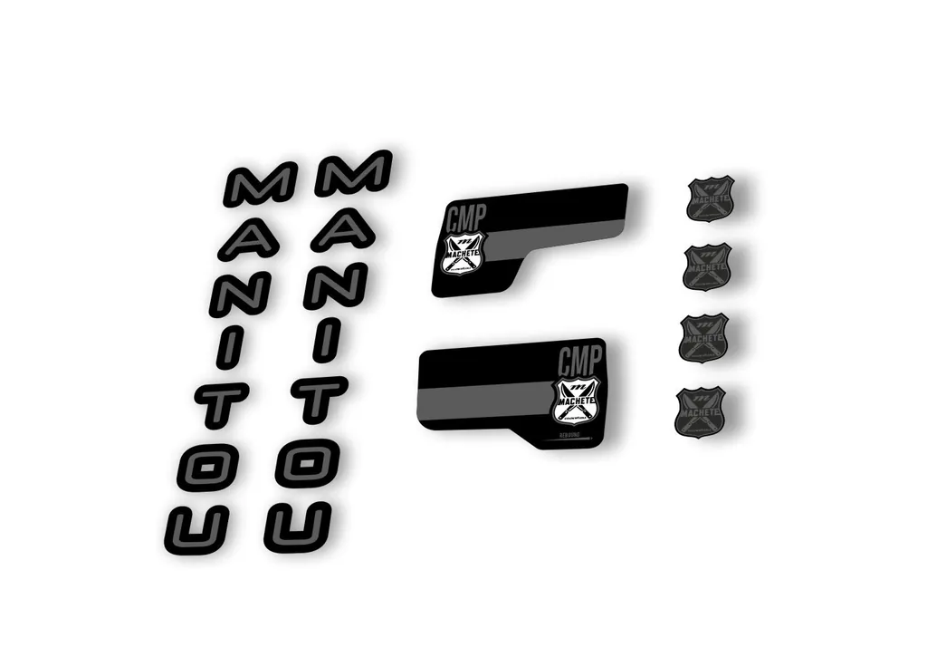 Manitou Machette Comp 2020 Fork Suspension Decal Kit Sticker Set Gray