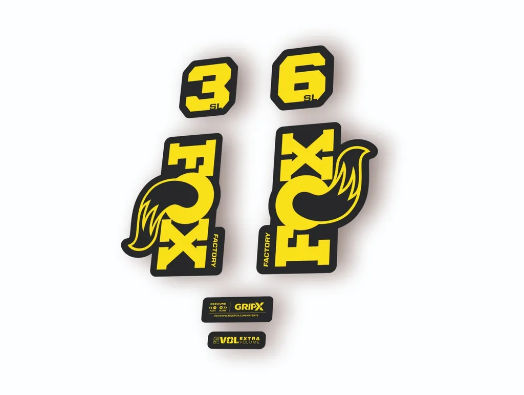 FOX 36 SL Factory 2026 Fork Decal Suspension Sticker Adhesive Yellow