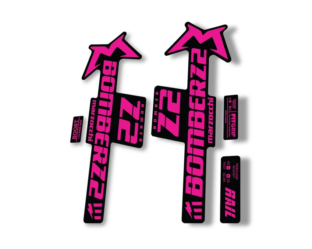 Marzocchi Bomber Z2 E Bike 2022 Fork Suspension Sticker Decal Kit Pink