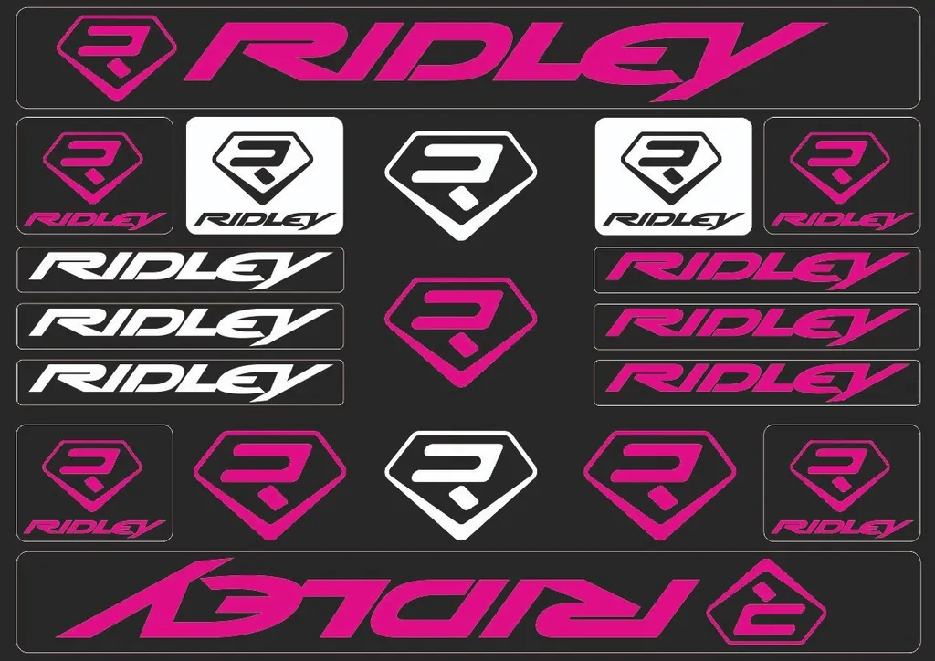 Bicycle Vinyl Stickers – Compatible with RIDLEY Bikes – Pink