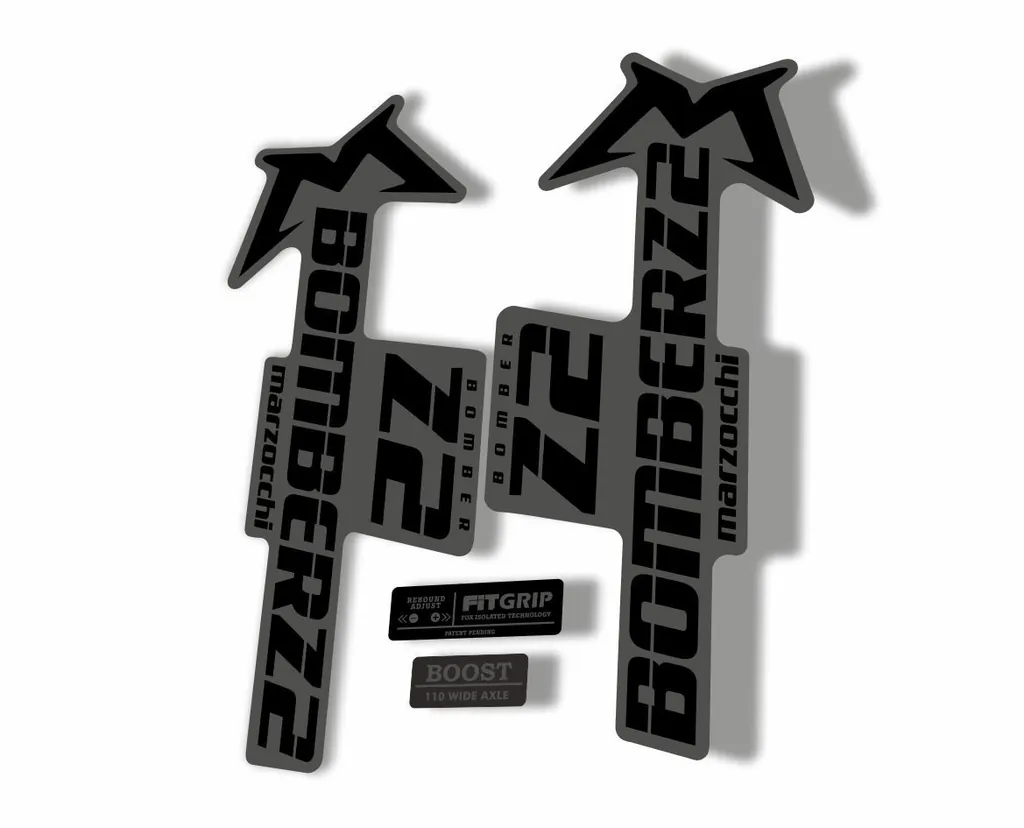 Marzocchi Bomber Z2 2020 Fork Suspension Sticker Decal Kit Adhesive Gray