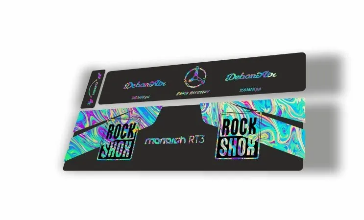 Rock Shox 2016 MONARCH RT3 Rear Shock MTB Decal Sticker Adhesive Oil Slick1