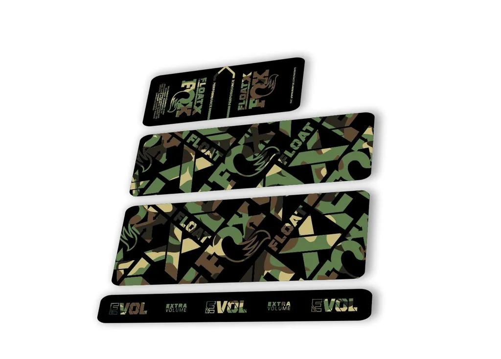 Fox 2022 Float X Performance Rear Shock Suspension Sticker Decal Camo