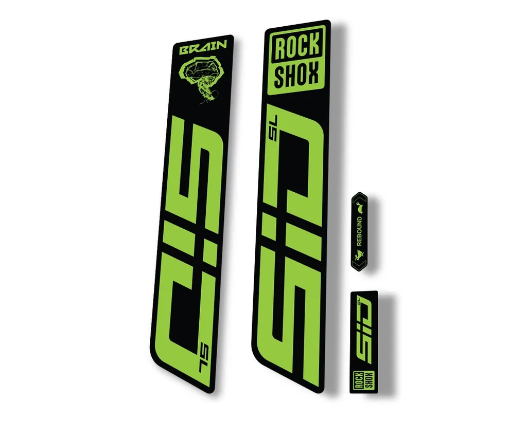 Rock Shox SID SL Brain 2021 Mountain Bike Cycling Decal Sticker Adhesive Green
