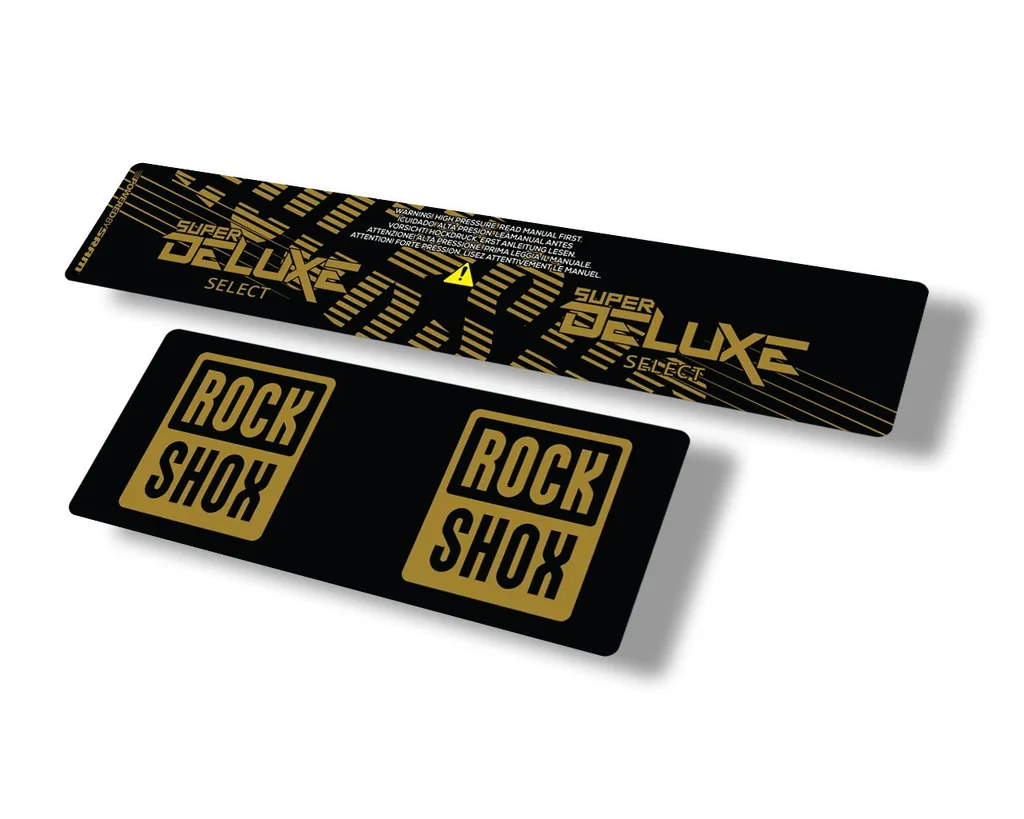 Rock Shox 2021 Super Deluxe Select Rear Shock Decal Sticker Adhesive Set Gold