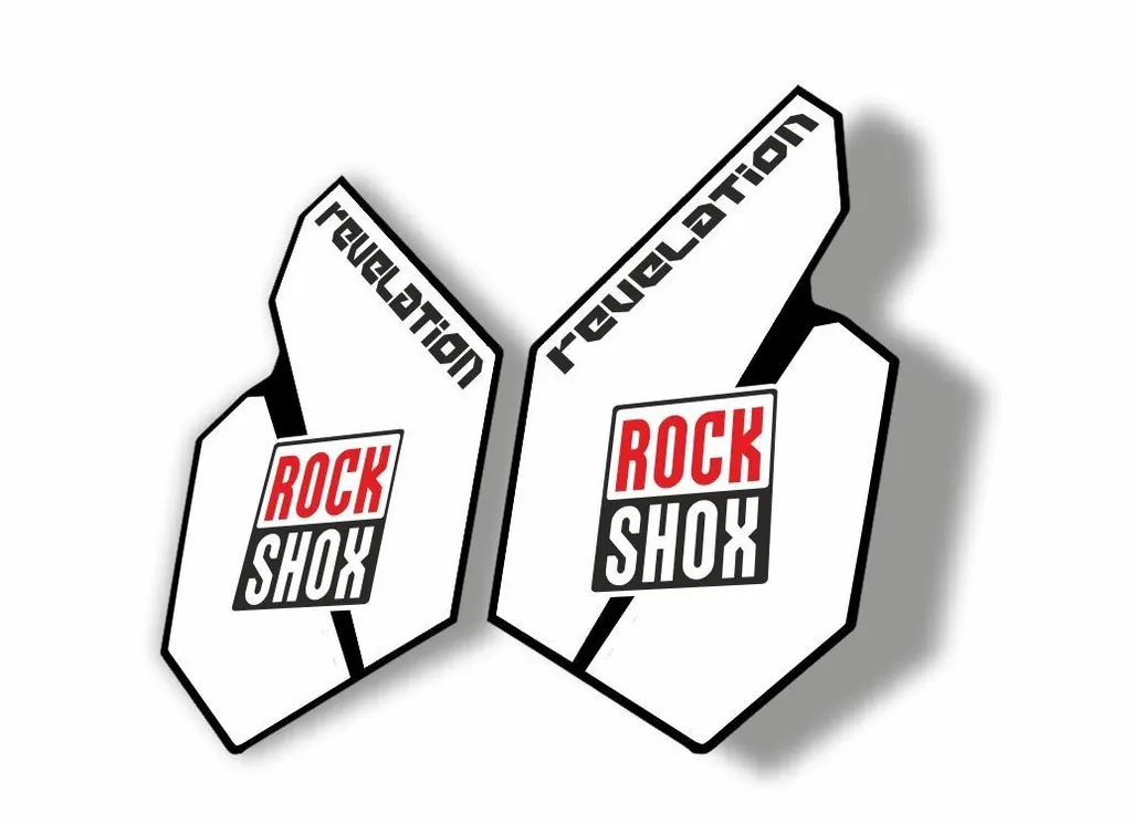 Rock Shox REVELATION 2012 Mountain Bike Cycling Decal Sticker Adhesive White