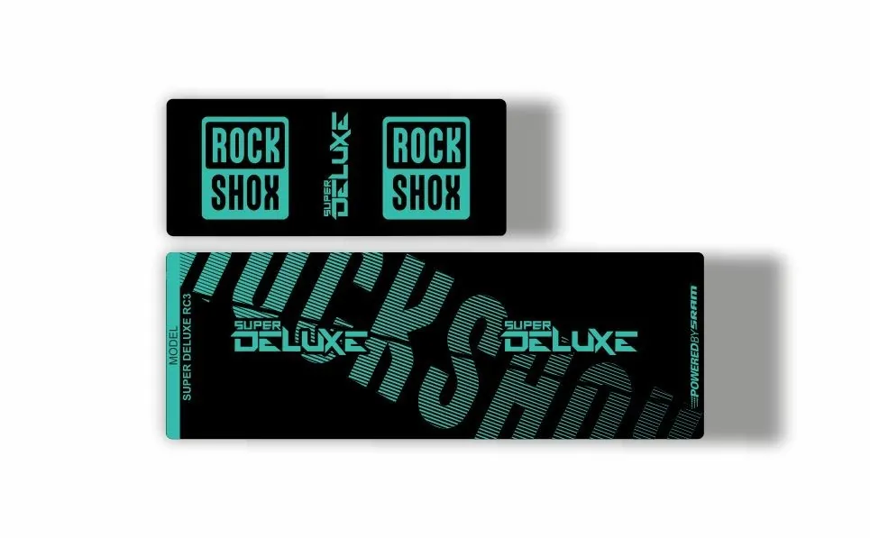 Rock Shox Super Deluxe RC3 Rear Shock MTB Decal Sticker Adhesive Dolphin