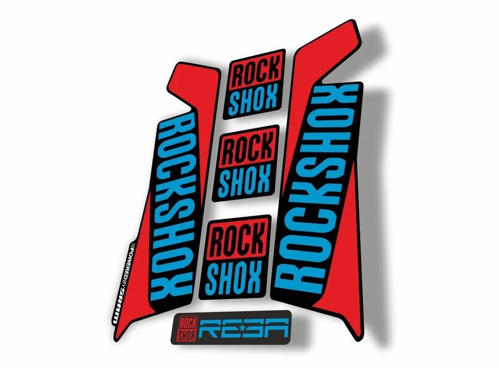 Rock Shox REBA 2016 Fork Decal Mountain Bike Cycling Sticker Adhesive Red Blue