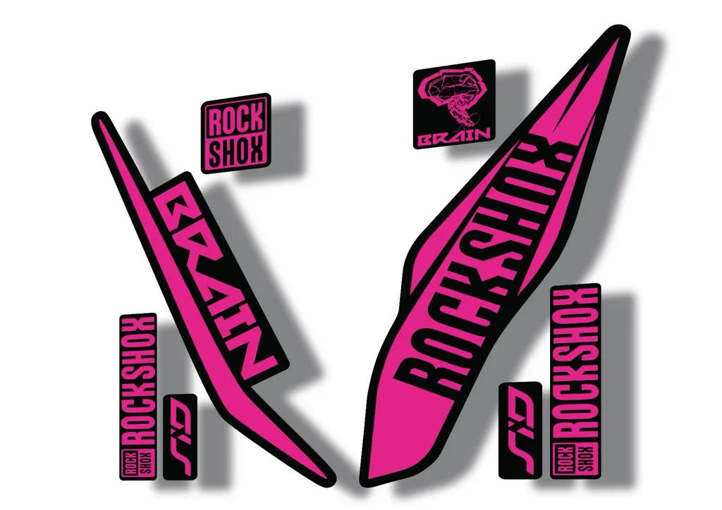 Rock Shox SID Brain 2017 Mountain Bike Cycling Decal Sticker Adhesive Pink