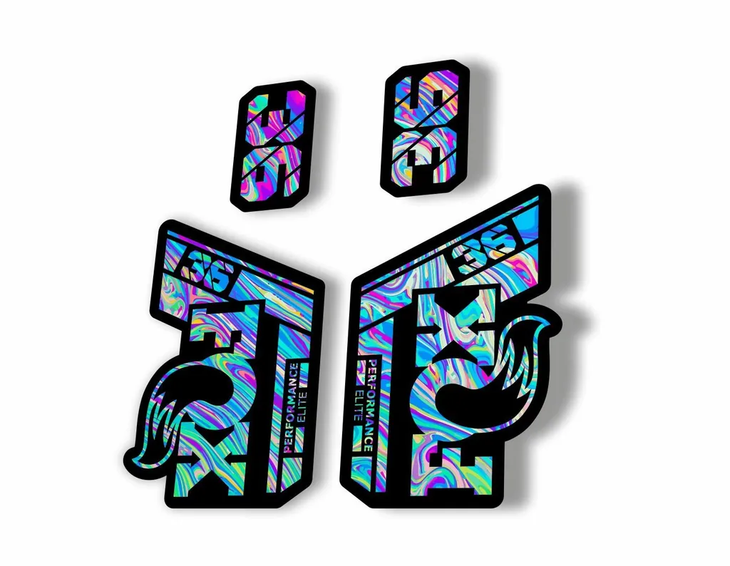FOX 36 Performance Elite 2021 Forks Suspension Factory Decal Sticker Oil Slick 1