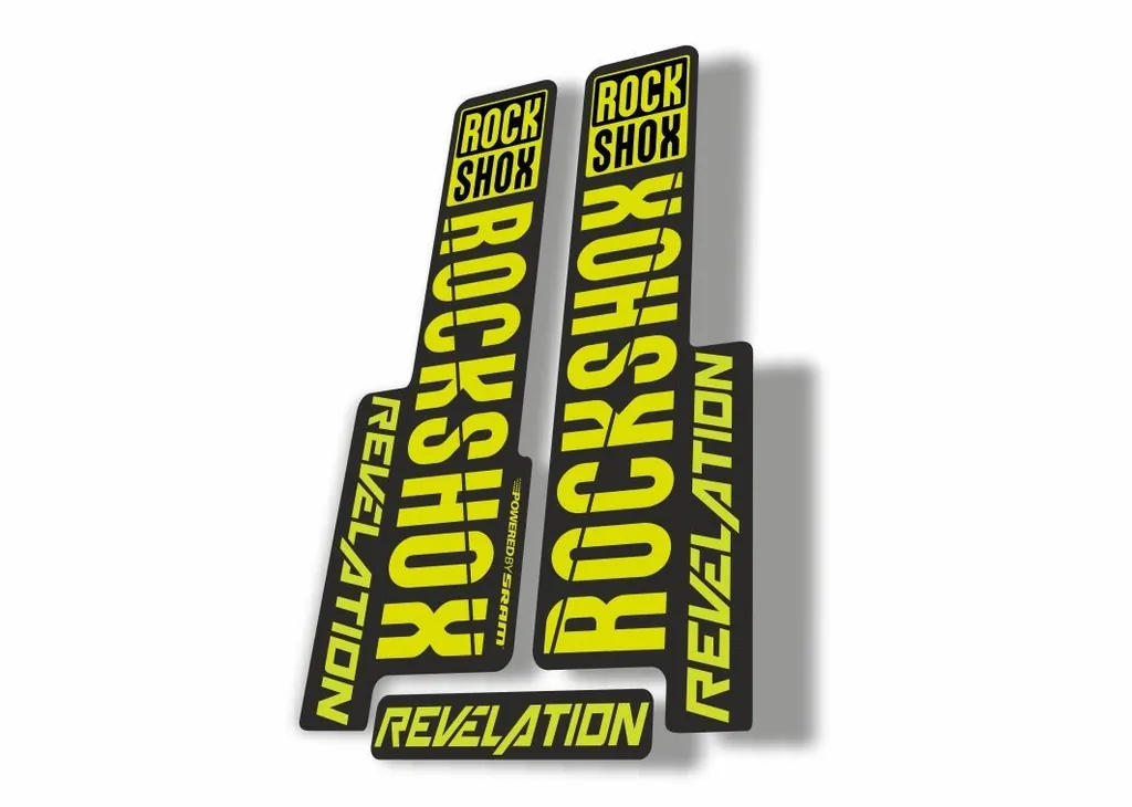 Rock Shox REVELATION 2018 Fork Decal Mountain Bike Cycling Sticker Lime Green