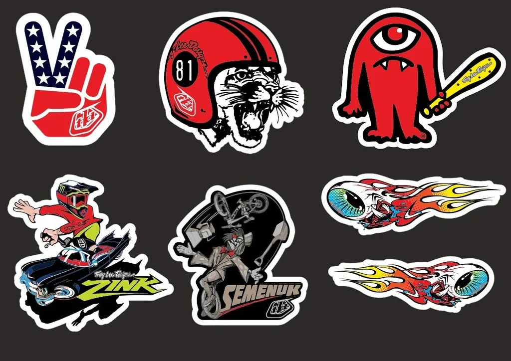 Troy Lee Designs Bike Bicycle Frame Decal Sticker Graphic Adhesive Set Vinyl #11