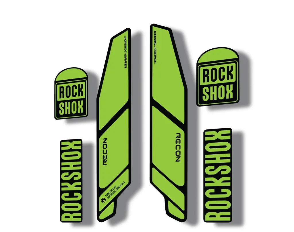 Rock Shox RECON 2014 Mountain Bike Cycling Decal Kit Sticker Adhesive Green