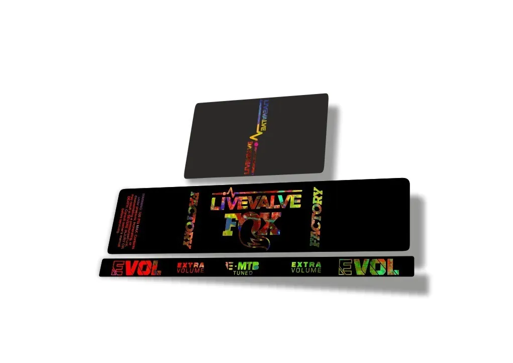Fox 2022 Live Valve MTB Rear Shock Suspension Sticker Decal Oil Slick