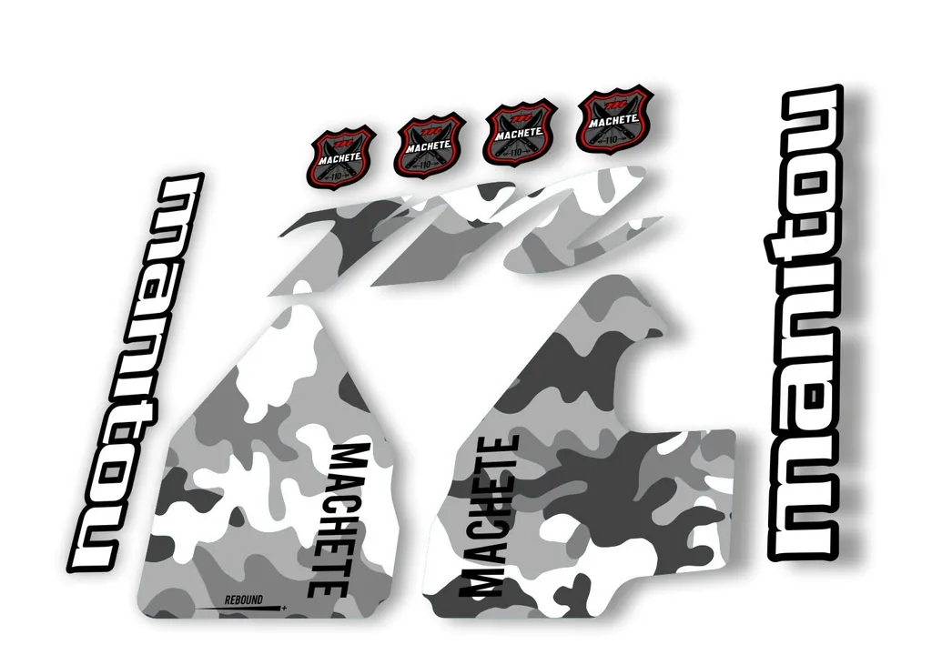 Manitou Machhete 110 Comp 2020 Fork Suspension Decal Kit Sticker Set White Camo