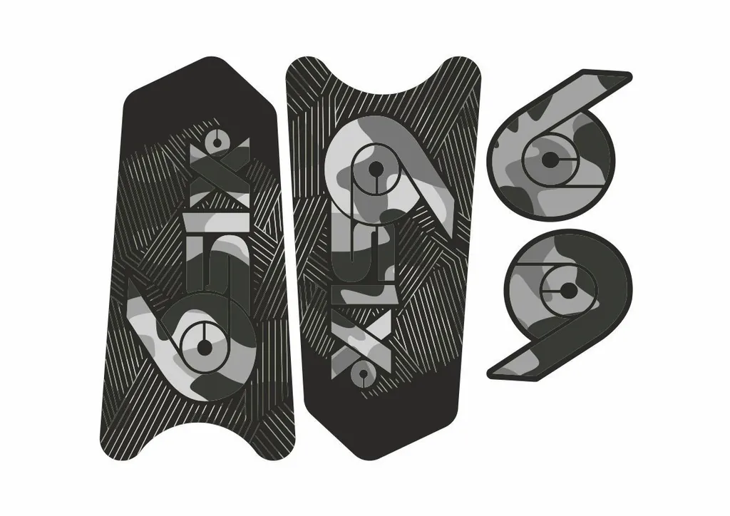 Race Face SixC Crank Decals Set Stickers Mountain Bike Adhesive Camuflage 2Pcs