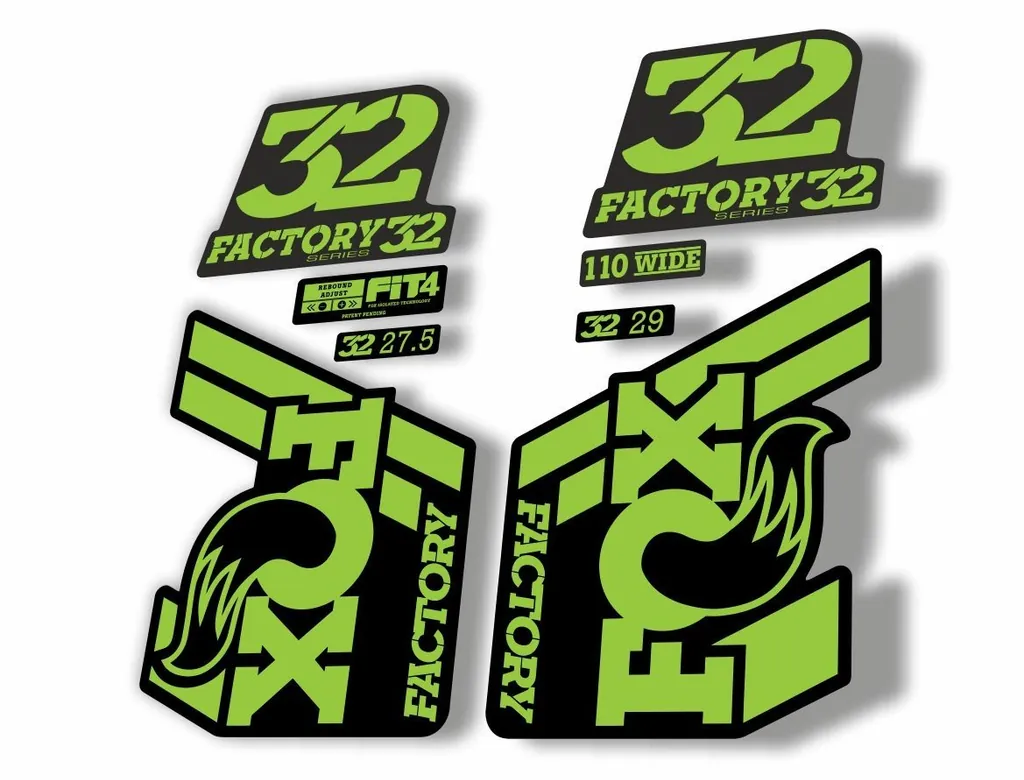 FOX 32 Float 2018-19 Forks Suspension Factory Decals Stickers Adhesive Green