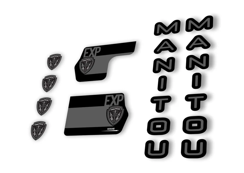 Manitou Mattoc Expert 2020 Fork Suspension Decal Kit Sticker Set Gray