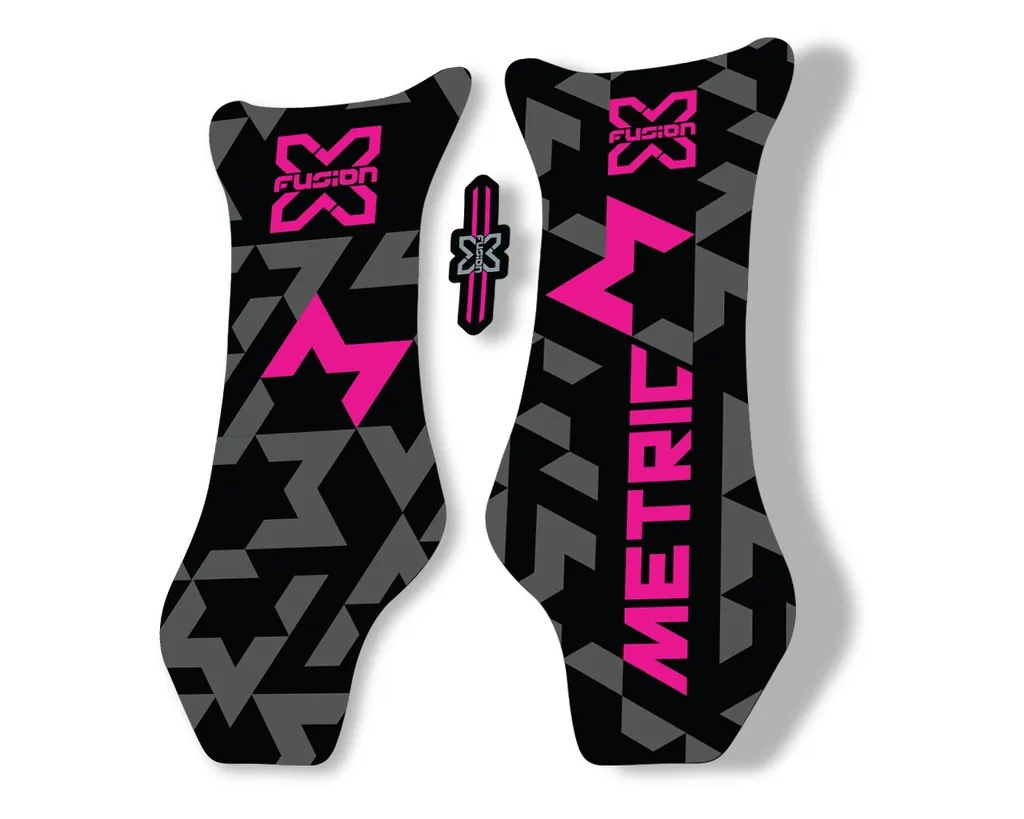 X Fusion Metric 2018 Front Shock Suspension Sticker Factory Decal Pink