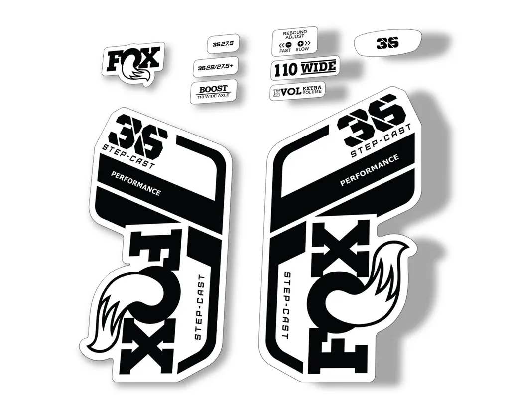 FOX 36 Step Cast SC 2021 Performance Fork Decals Suspension Sticker Black