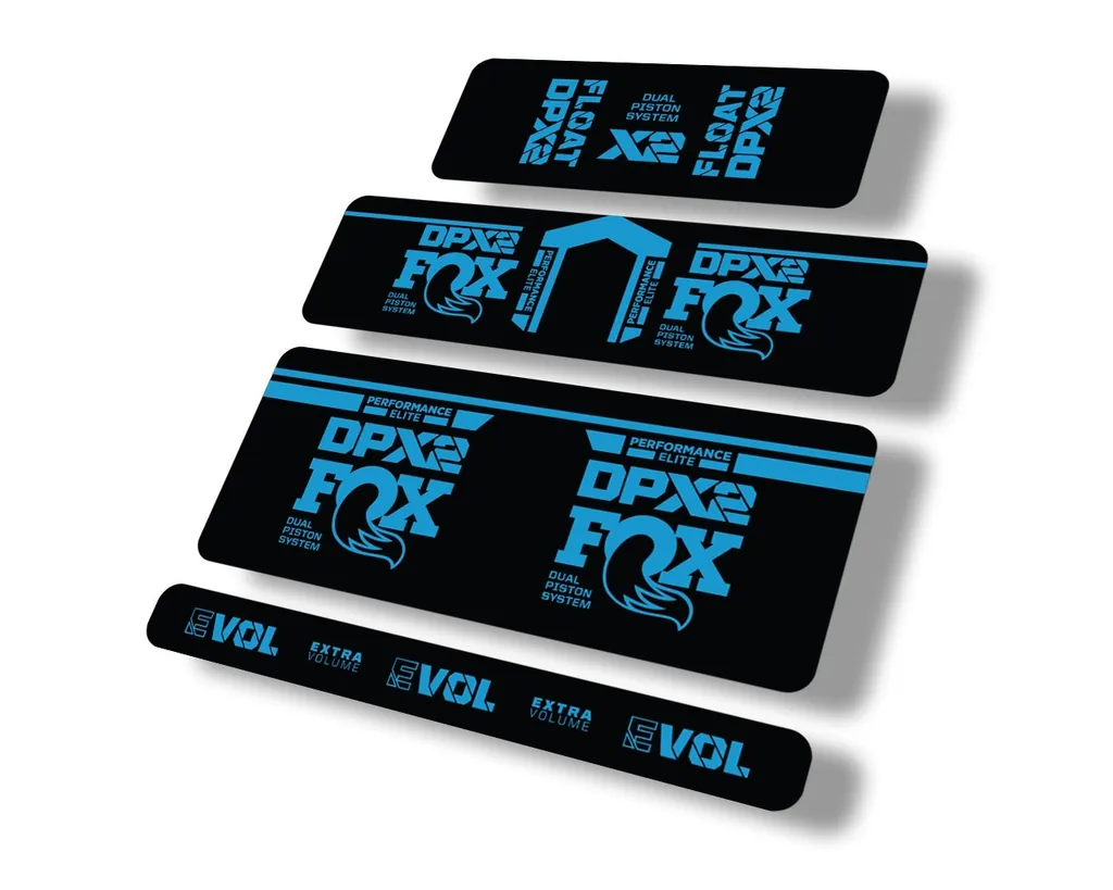 FOX Float DPX2 Performance Elite 2021 Rear Shock Suspension Sticker Decal Blue